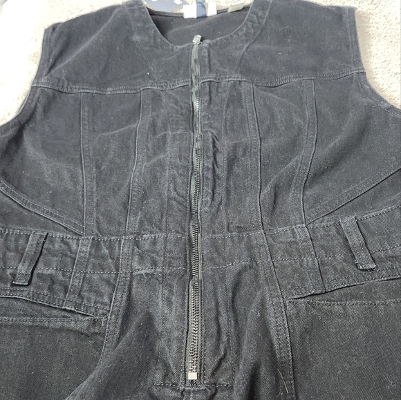 Women's Tailored Denim Jumpsuit - Universal Thread Black 12 - Picture 7 of 16